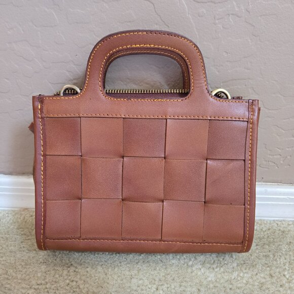 Handbags - NEW Woven Leather Handbag Clutch Bag Satchel